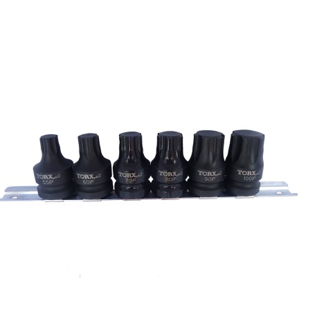 JUEGO PUNTAS TORX PLUS DE IMPACTO, 6 PIEZAS, CONEXION 1/2"