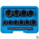 JUEGO EXTRARTOR TORNILLOS ROTOS, 11PIEZAS