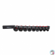 VASOS CORTOS IMPACTO CONEXION 1/2" EN REGLETA, 9 PIEZAS