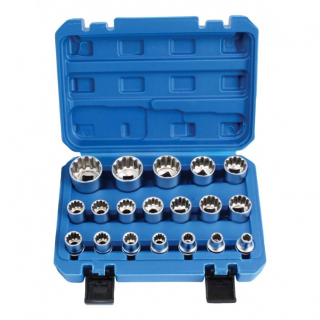JUEGO VASOS TRIPLE PLUS,CONEXION 1/2" 19 PIEZAS