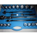 JUEGO AUTOCLE 3/4" DE 19MM A 50MM., 12 Caras