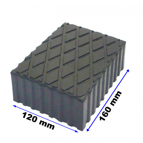 TACO DE GOMA ELEVADOR 120X160X120MM DE ALTO