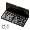 KIT 19 PIEZAS DE IMPACTO DE 1/2" CON 14 VASOS HEXAGONALES + ADAPTADORES