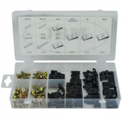 ESTUCHE DE TORNILLOS Y TUERCAS TIPO U, 170 PIEZAS