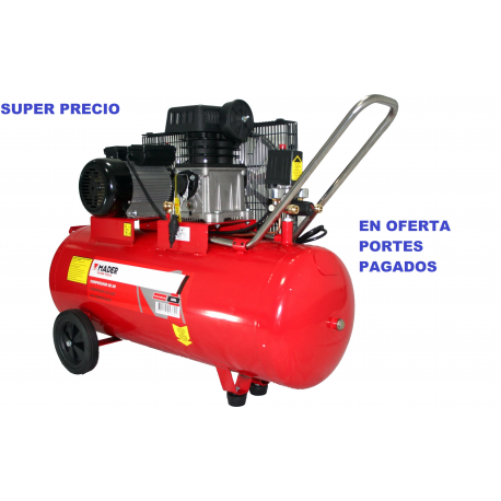 COMPRESOR 100 LITROS ACCIONAMIENTO POR CORREAS
