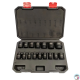 JUEGO VASOS IMPACTO CORTAS CONEXION 1/2" 6 CARAS, 16 PIEZAS
