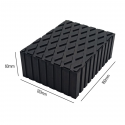 TACO DE GOMA RECTANGULAR ELEVADOR TIJERA 160X120X60MM.