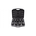 JUEGO DE VASOS PARA TUERCAS DE TRANSMISIONES, 12 CARAS CONEXION 1/2" 9 PIEZAS