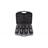 JUEGO DE VASOS PARA TUERCAS DE TRANSMISIONES, 12 CARAS CONEXION 1/2" 9 PIEZAS