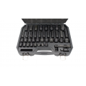 KIT LLAVES IMPACTO CORTAS Y LARGAS CONEXION 1/2" 40 PIEZAS