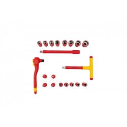 JUEGO LLAVES DE VASO AISLADOS VDE CONEXION 1/2", 20 PIEZAS