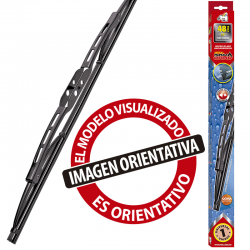 JUEGO ESCOBILLAS SOPORTE METALICO 350MM, CAJA 2 UNIDADES