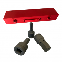 JUEGO PUNTAS IMPACTO HEXAGONALES CONEXION 3/4" 9 PIEZAS