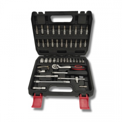 ESTUCHE LLAVES DE VASO CONEXION 1/4", 46 PIEZAS