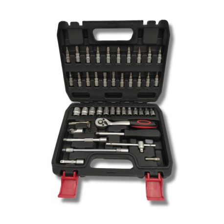 ESTUCHE LLAVES DE VASO CONEXION 1/4", 46 PIEZAS