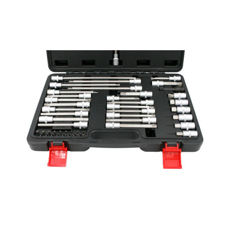 JUEGO LLAVES PARA CULATAS CONEXION 1/4" Y 1/2", 38 PIEZAS