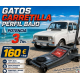GATO HIDRAULICO DE CARRETILLA PERFIL BAJO ALTURA MAX.505MM. POTENCIA 3TM.