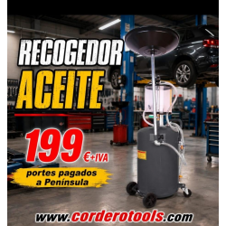 RECOGEDOR ACEITE USADO POR GRAVEDAD Y ASPIRACION CAPACIDAD 70+10L.
