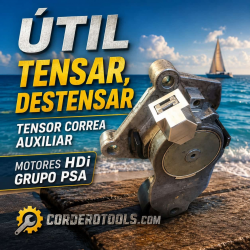 UTIL DESTENSAR TENSOR Y MONTAR CORREA AUXILIAR GRUPO PSA Y FORD