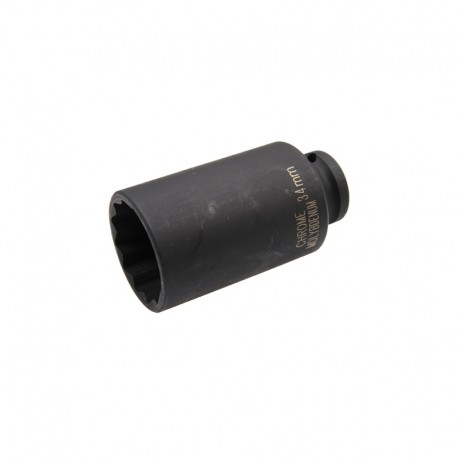 LLAVE DE VASO 34MM,12 CARAS, CONEXION 1/2" DE IMPACTO