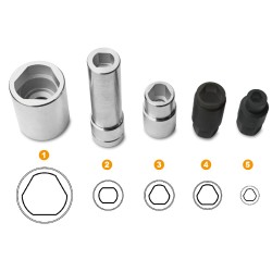 VASOS PARA BOMBAS INYECTORAS, 5 PIEZAS