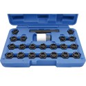JUEGO DE VASOS PARA TORNILLOS ANTIRROBO AUDI, 21 PIEZAS