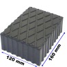 TACO DE GOMA PARA ELEVADORES DE TIJERAS, 120X160X20MM