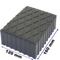 TACO DE GOMA PARA ELEVADORES DE TIJERA, 120X160X40MM