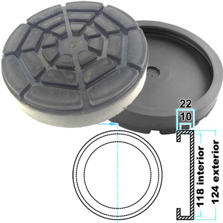 TACOS ELEVADOR 118MM INTERIOR, 124MM EXTERIOR